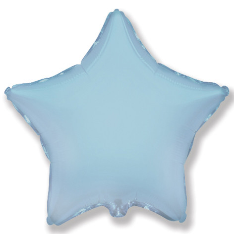 Фольгированная Звезда, Голубой (81 см)